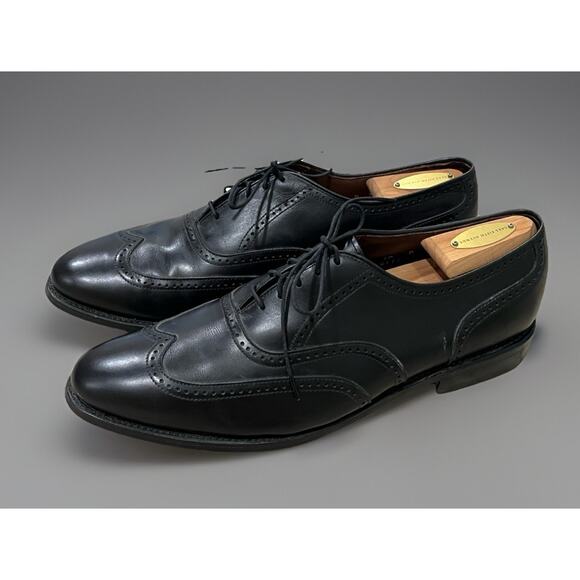 Allen Edmonds Marlow Men\'s Dress Shoes Black Leather Wingtip Oxford 10D MINT!!! main image 5